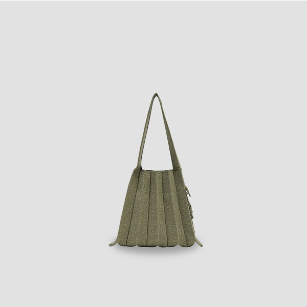 [Out of stock]Lucky Pleats Knit S Starry Olive