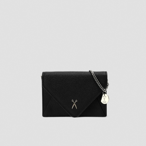 Easypass Amante Card Wallet with Chain Rich Black | JOSEPH