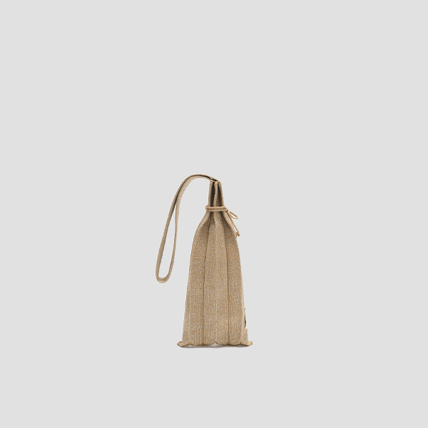 Lucky Pleats Knit Starry Wine Bag Champagne