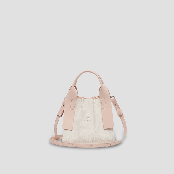 Lucky Pleats Canvas Tote XS Nudy Pink