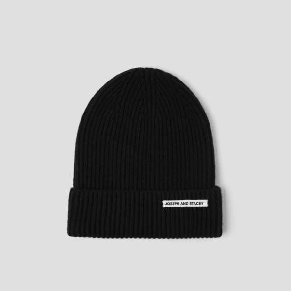 Cashmere Volumed Beanie Real Black