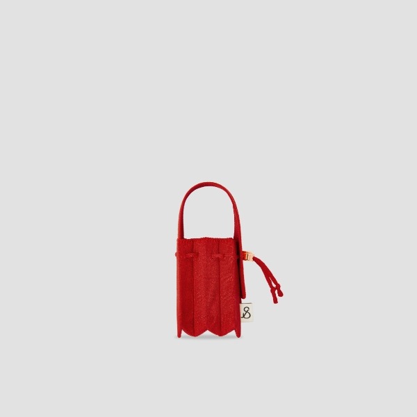 Lucky Pleats Knit Nano Bag Starry Red