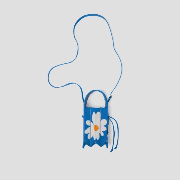 Lucky Pleats Knit Mini Cross Daisy Floating Blue