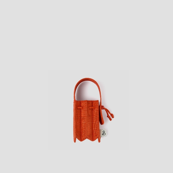 Lucky Pleats Knit Nano Bag Starry Rising Orange