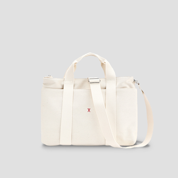 Stacey Daytrip Tote Canvas M Ivory