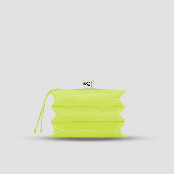 Lucky Pleats Pouch S Lime