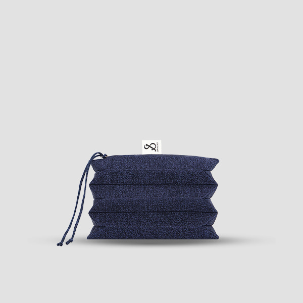 Lucky Pleats Pouch S Starry Navy